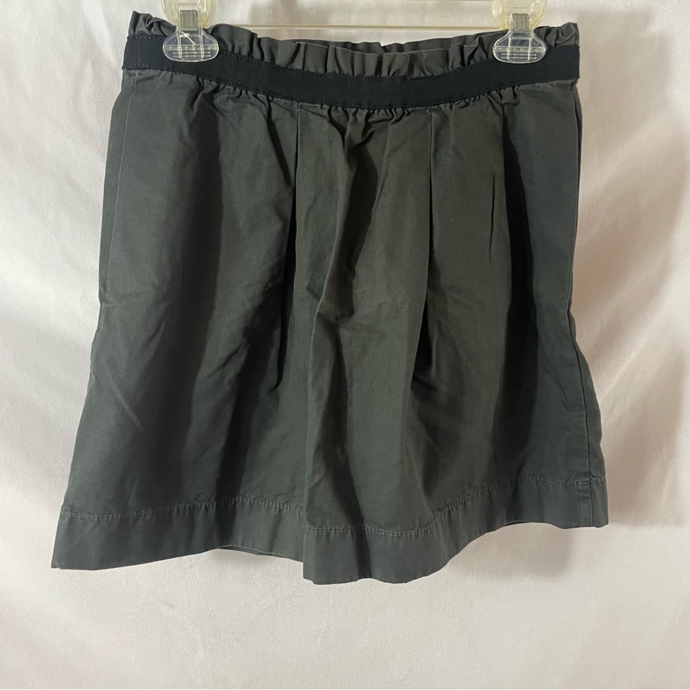 J.Crew Gray Black Cotton Bell Skirt